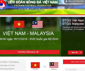 ‘Cháy vé’ online trận Việt Nam gặp Malaysia, người hâm mộ chỉ có thể mua trực tiếp