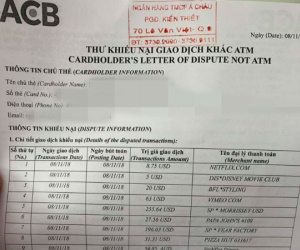 Khách đang ngủ thì bị báo mất trắng 50 triệu đồng trong thẻ visa với nhiều giao dịch lạ, ngân hàng hẹn 35 ngày sau giải quyết?