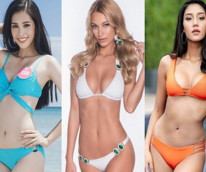 Tiểu Vy đối đầu 5 ứng viên trong phần thi Head to Head Challenge