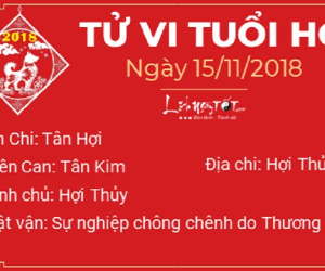 Tử vi Thứ 5 ngày 15/11/2018 của 12 con giáp: Tý biến nguy thành an, Hợi bị Thiên Quan tác quái