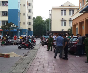 Giật mình vì tiếng động lớn, thấy người đàn ông rơi từ tầng cao xuống tử vong