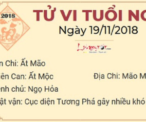 Tử vi thứ 2 ngày 19/11/2018 của 12 con giáp: Mùi chờ tiền lấp tràn túi, Thân rạn nứt tình cảm