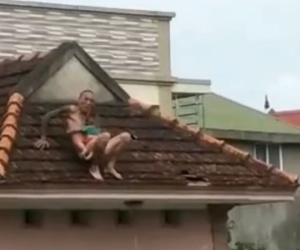 Vụ gã đàn ông thả bé trai hơn 1 tuổi từ mái nhà xuống: Cháu bé được đỡ kịp thời, nghi là con của đối tượng