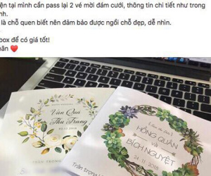 Câu chuyện bi hài mùa cưới: Đám cưới nhiều quá đi không xuể, khổ chủ phải lên mạng...pass lại thiệp cưới