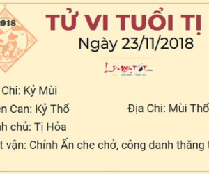 Tử vi thứ 6 ngày 23/11/2018 của 12 con giáp: Tuất tiền mất tình tan, Dậu được quý nhân phù trợ