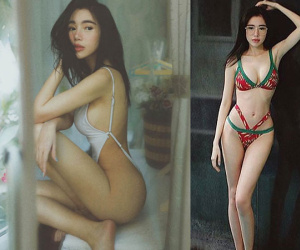 Đã 2 con nhưng Elly Trần chẳng ngán loại bikini mặc như không