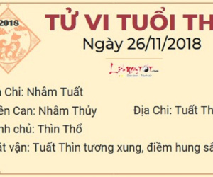 Tử vi thứ 2 ngày 26/11/2018 của 12 con giáp: Tý đề phòng mất cướp, Ngọ đào hoa nở rộ