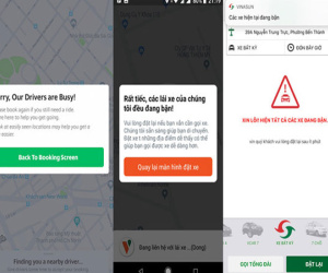 Mưa bão, các ứng dụng gọi xe ở Sài Gòn tê liệt