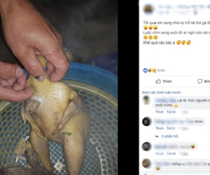 Hí hửng vào bếp thể hiện khi ra mắt nhà người yêu, anh chàng muối mặt khi luộc gà không bỏ diều