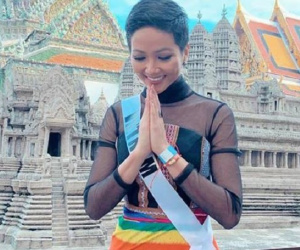 Giữa cả trăm thí sinh Miss Universe, H'Hen Niê được chọn lên Instagram Vogue Thái