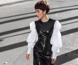 Huyền My bất ngờ để tóc tém trong bộ ảnh street style