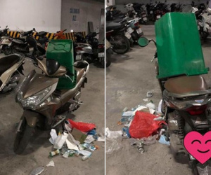 Để xe thiếu ý thức và bị 'dằn mặt' bằng nguyên thùng rác, dân mạng lại xúm vào mắng 'người thi hành công lý' chỉ vì...