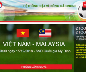 Ban tổ chức cảnh báo giả mạo trang đặt vé online xem chung kết AFF Cup