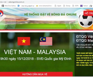 Sát 'giờ G', VFF phát hiện website giả mạo bán vé online trận Việt Nam - Malaysia