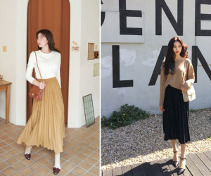 Váy midi: Chiếc váy lãng mạn nhất trong trời se lạnh