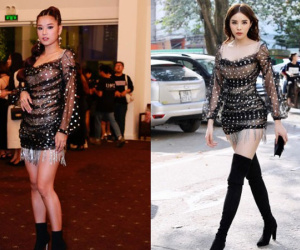 Diện cùng 1 thiết kế váy, Hoàng Yến Chibi sẽ 'ngang tài ngang sức' Kỳ Duyên nếu không chọn kiểu giày này