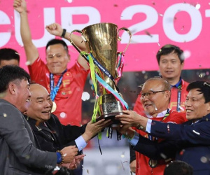 ĐTVN dự lễ vinh danh chức vô địch AFF Cup 2018 tại Văn phòng Chính phủ
