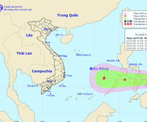 Áp thấp gần Biển Đông, khả năng mạnh lên thành bão