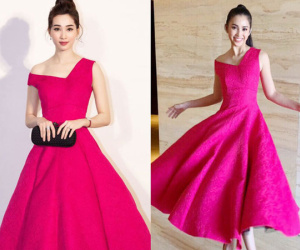 Diện đầm hồng chóe, mẹ 1 con Thu Thảo đẹp 'ngang ngửa' nàng Hậu 18 tuổi Tiểu Vy: Đỉnh cao nhan sắc chính là đây!