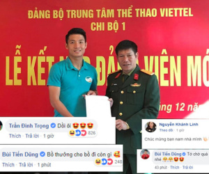 Vừa được kết nạp Đảng, Bùi Tiến Dũng đã 'lầy lội' đòi quà Đình Trọng