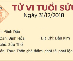 Tử vi thứ 2 ngày 31/12/2018 của 12 con giáp: Sửu đón tình yêu, Thìn quý nhân đến