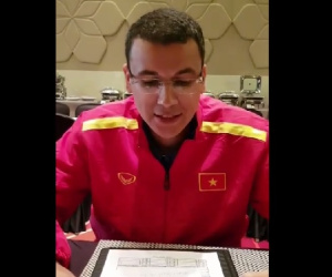 Lộ đoạn video học hát Quốc ca Việt Nam đầy đáng yêu của HLV thể lực Willander Fonseca