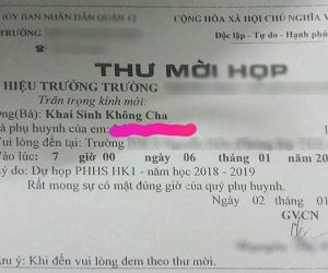 Thư mời họp phụ huynh 'kỳ quái' gây bức xúc ở TPHCM