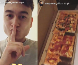 Lâm Tây lén ăn pizza, Đoàn Văn Hậu khoe 'siêu xe' trước trận gặp Iran