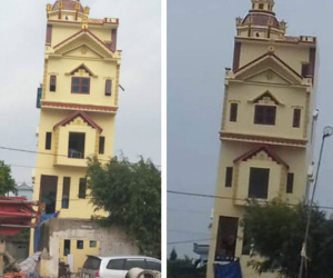 Xôn xao hình ảnh ngôi nhà 5 tầng ở Hà Nam vừa xây xong đã nghiêng như 'tháp nghiêng Pisa'