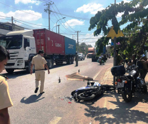 Xe container lại cán chết người ở cung đường có nhiều tài xế 'phê' ma túy