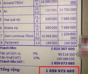 Xôn xao hóa đơn đi bar 2 tỷ khiến dân mạng thảng thốt: 'Uống vài hớp rượu đi luôn căn nhà là có thật!'