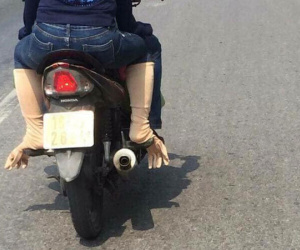 Dùng găng tay thay vớ chân chống nắng, nữ ninja kiểu mới được khen 'sáng tạo hết phần thiên hạ'