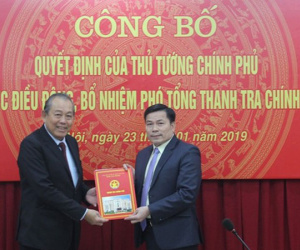 Trao quyết định bổ nhiệm tân Phó tổng Thanh tra Chính phủ 52 tuổi