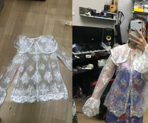 Hí hửng đặt áo ren trắng bánh bèo diện Tết, cô gái 'sốc nặng' khi nhận chiếc áo xuyên thấu "mặc như không"