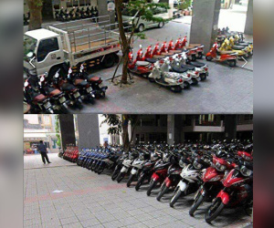 Bác bảo vệ 'có tâm' xếp xe cùng loại cùng màu thẳng đều tăm tắp, ai cũng tấm tắc chỗ để xe mà ngỡ như showroom trưng bày