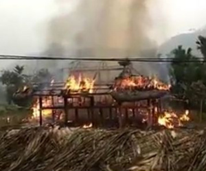 Thui thịt chó để liên hoan xây nhà, căn nhà sàn bị thiêu rụi trước Tết ở Yên Bái