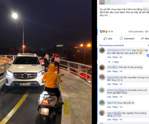 Hà Nội: Tài xế lái ô tô Mercedes đi vào cầu dành cho xe máy, còn đá vào đầu người phụ nữ bên đường khiến nhiều người bức xúc