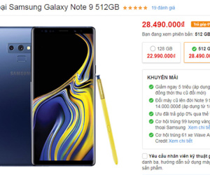 Sốc: Galaxy Note 9, Galaxy S9+ đang giảm 05 triệu đồng
