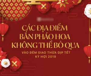 Những địa điểm người dân cả nước có thể xem bắn pháo hoa đêm giao thừa Tết Kỷ Hợi 2019