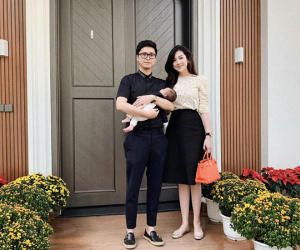 Á hậu Tú Anh lần đầu khoe ảnh con đầu lòng đúng mùng 1 Tết