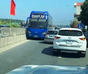 Truy tìm tài xế xe khách Thanh Hóa chạy ngược chiều trên quốc lộ 1A