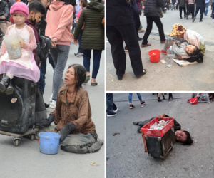 Bò, trườn, lê lết tại chợ Viềng, 'đội quân' ăn xin, hát rong kiếm bộn tiền từ người dân