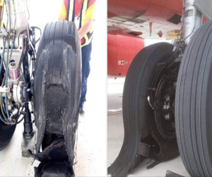 Máy bay VietJet bục lốp sau khi hạ cánh ở Tân Sơn Nhất