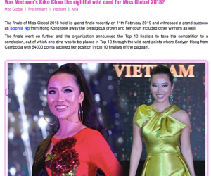 Tình cũ Kim Lý chia sẻ về sự cố trượt top 10 Miss Global vì sai sót của BTC