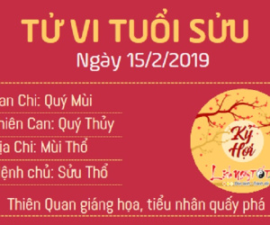 Tử vi thứ 6 ngày 15/2/2019 của 12 con giáp: Mão được Thực Thần che chở, Tý nóng giận mất khôn