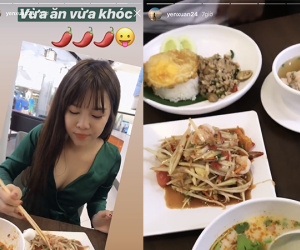 Yến Xuân liên tục khoe đồ ăn Thái trên story còn để lọt giọng nói của Lâm Tây vào, định công khai tình yêu dịp Valentine?
