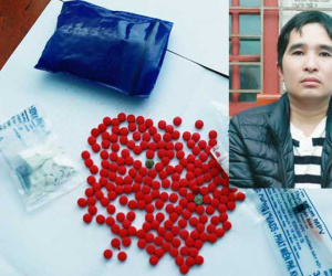 Bắt đối tượng tàng trữ 200 viên ma túy và 3,9941 gam heroin