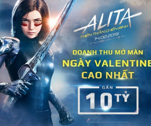 Nữ chiến binh 'Alita' trở thành phim có doanh thu mở màn ngày Valentine cao nhất với gần 10 tỉ đồng