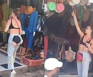 Cô gái mặc chiếc quần cắt trước xẻ sau đúng 'vùng nhạy cảm' khiến dân tình choáng váng