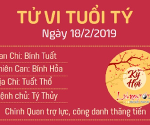 Tử vi thứ 2 ngày 18/2/2019 của 12 con giáp: Thân tình duyên rực rỡ, tiền bạc đầy tay, Hợi tiểu nhân ngấp nghé, gia đạo bất an